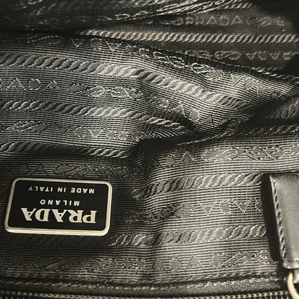 Prada black Tessuto nylon and leather shoulder bag vintage - Picture 10 of 12